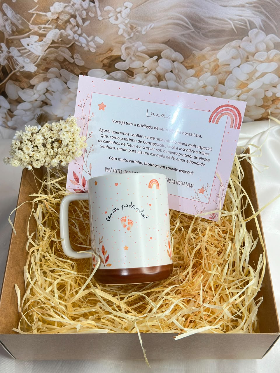 Kit Carinho com Canecas Acetinadas